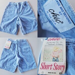 80's VINTAGE CHIC HIGH RISE mom DENIM SHORTS 12 26 27 28 Y2K